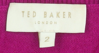Womens UK Size 10 Ted Baker Purple Pullover Jumper