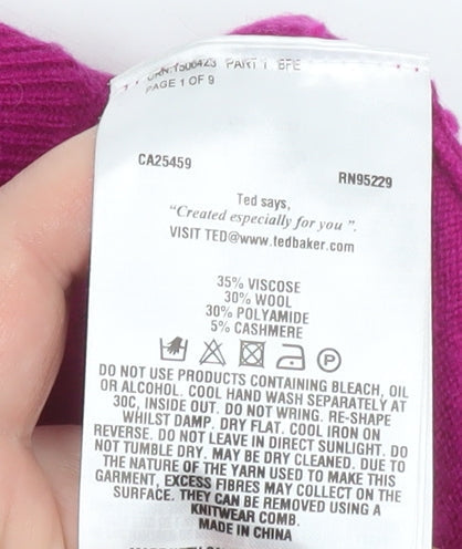 Womens UK Size 10 Ted Baker Purple Pullover Jumper
