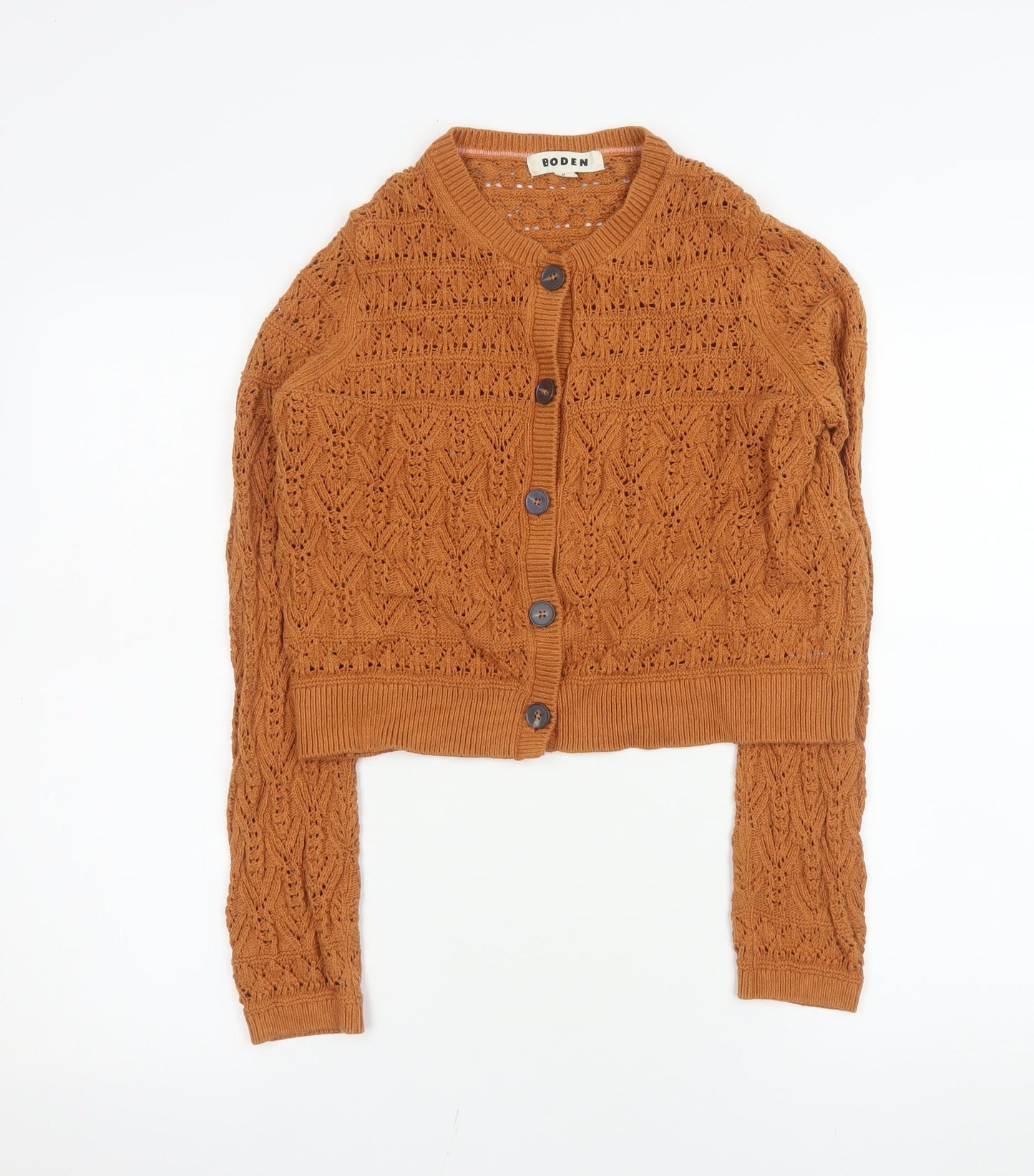 Womens UK Size M Boden Brown Cardigan Jumper