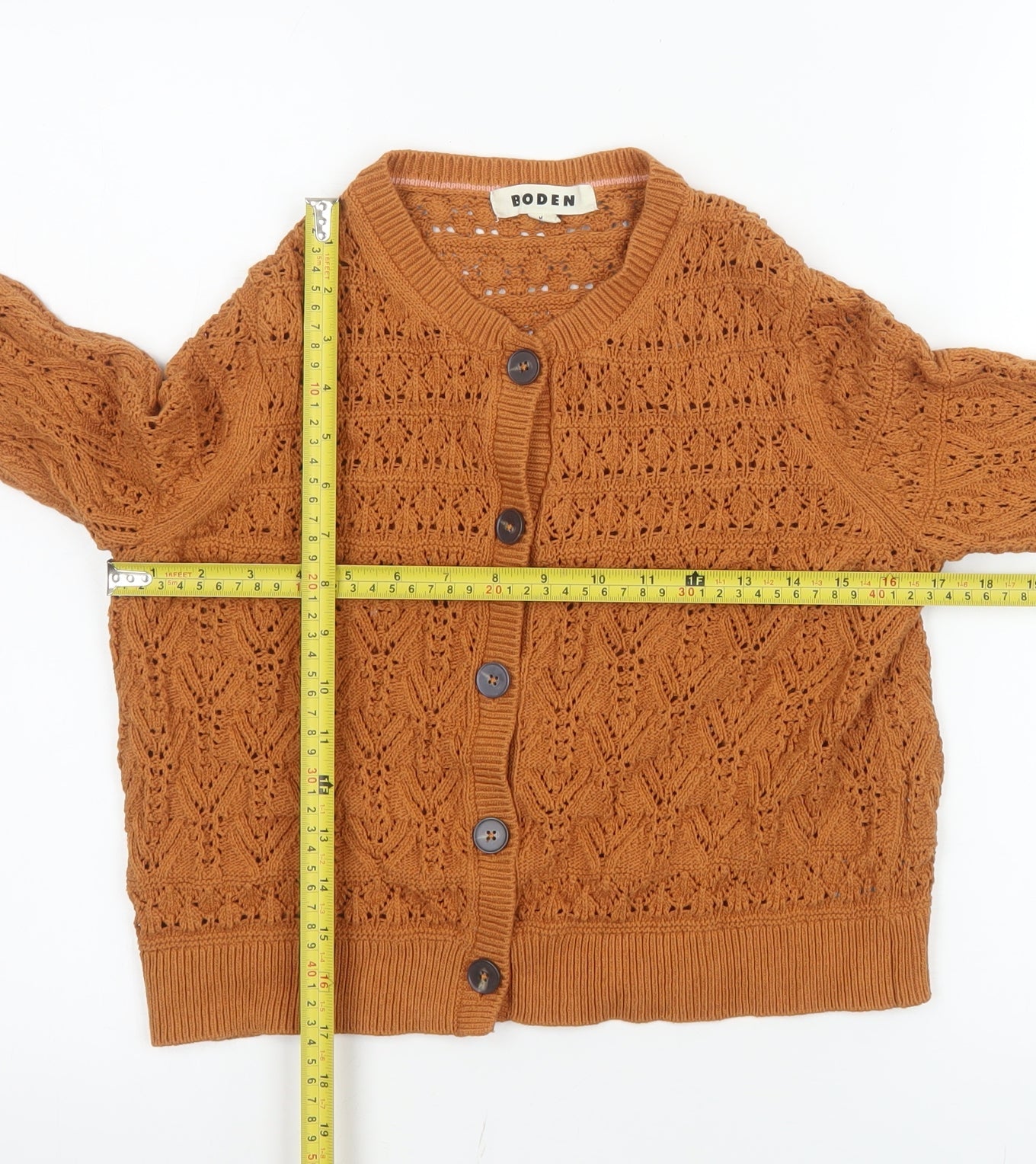 Womens UK Size M Boden Brown Cardigan Jumper