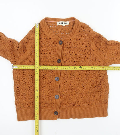 Womens UK Size M Boden Brown Cardigan Jumper