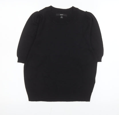 Womens UK Size XS NEXT Black Basic T-Shirt