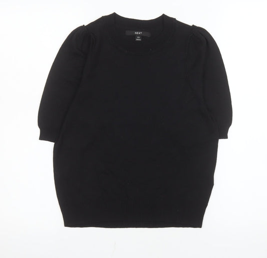 Womens UK Size XS NEXT Black Basic T-Shirt