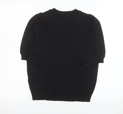 Womens UK Size XS NEXT Black Basic T-Shirt