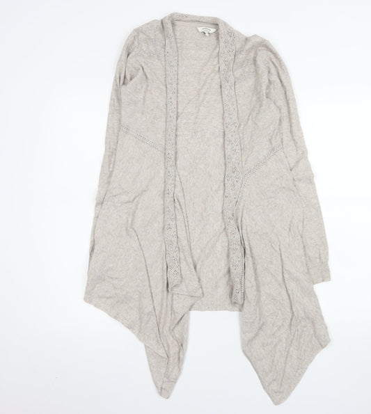 Womens UK Size 10 FatFace Beige Cardigan Jumper