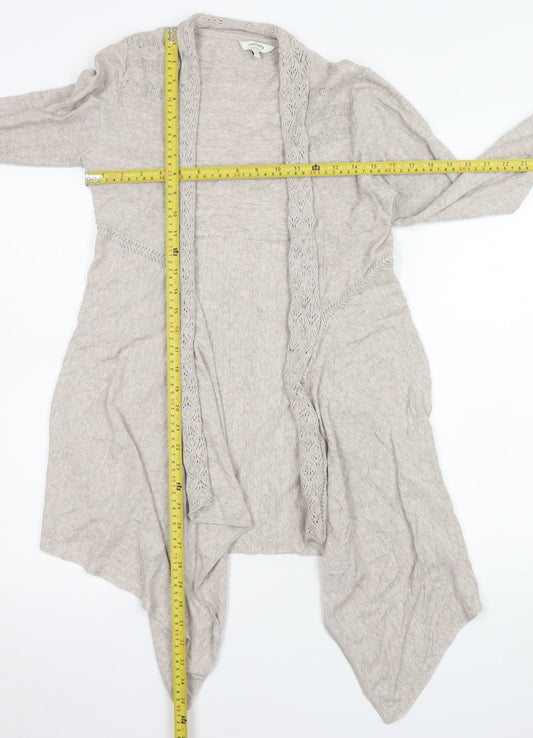 Womens UK Size 10 FatFace Beige Cardigan Jumper