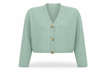 Womens UK Size S Nasty Gal Green Cardigan Jumper