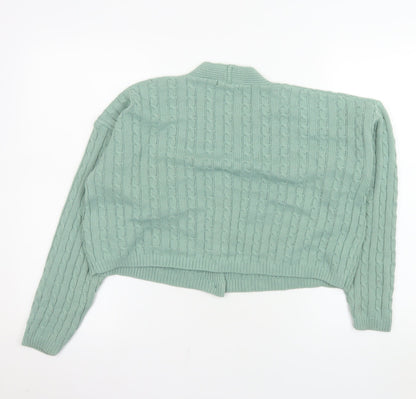 Womens UK Size S Nasty Gal Green Cardigan Jumper