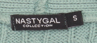 Womens UK Size S Nasty Gal Green Cardigan Jumper