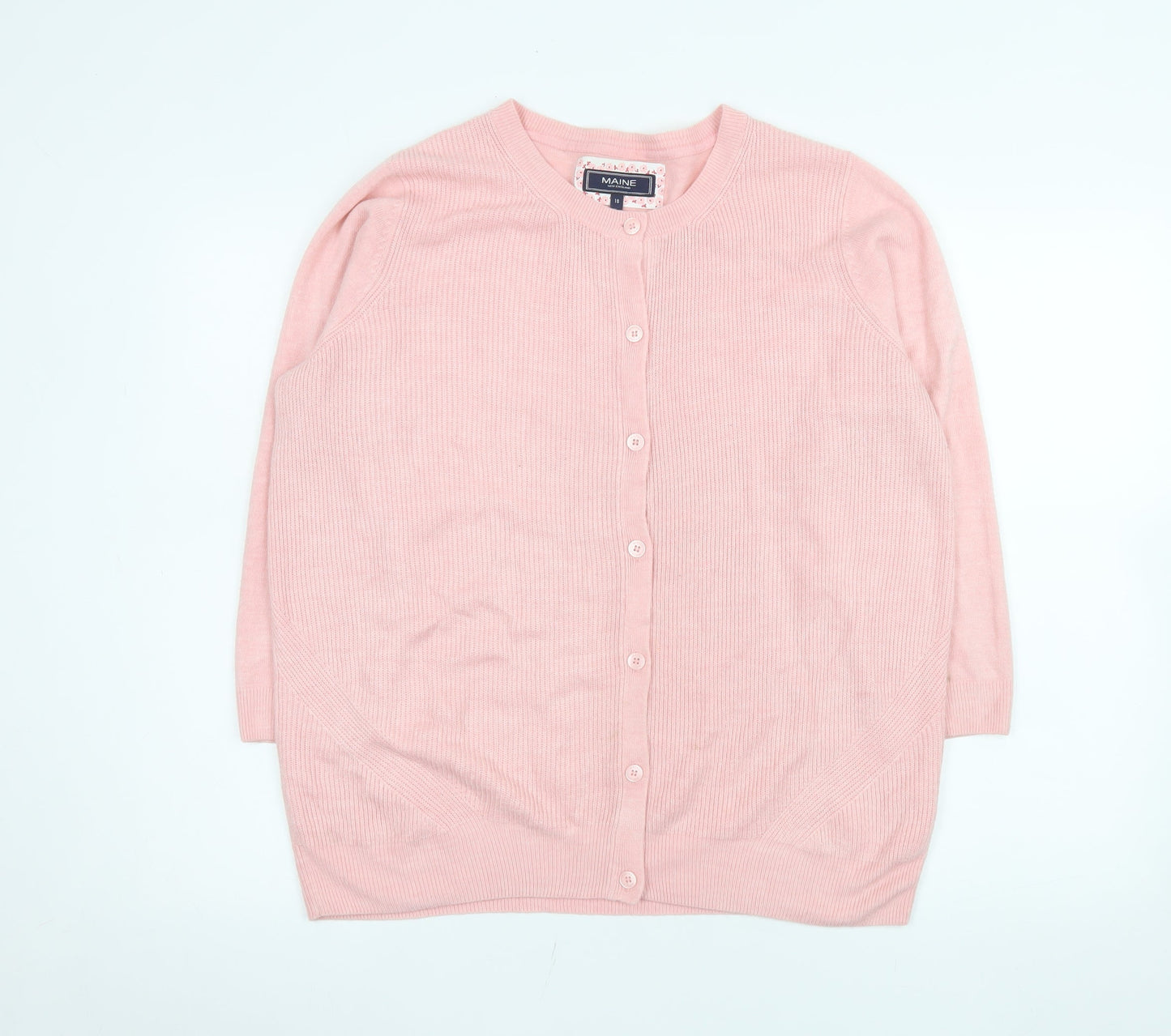 Womens UK Size 18 Maine New England Pink Cardigan Jumper