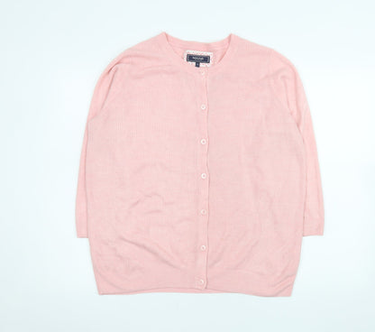 Womens UK Size 18 Maine New England Pink Cardigan Jumper