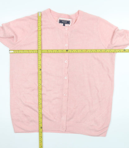 Womens UK Size 18 Maine New England Pink Cardigan Jumper