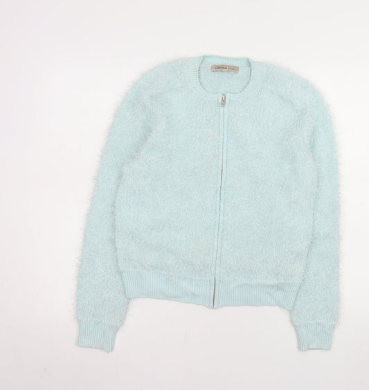 Womens UK Size 12 Marks and Spencer Blue Bomber Jacket