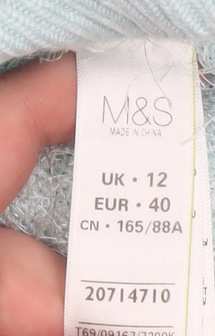 Womens UK Size 12 Marks and Spencer Blue Bomber Jacket