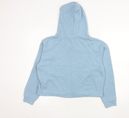 Womens UK Size S American Vintage Blue Pullover Hoodie