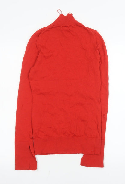 Womens UK Size S Reiss Red Basic Blouse