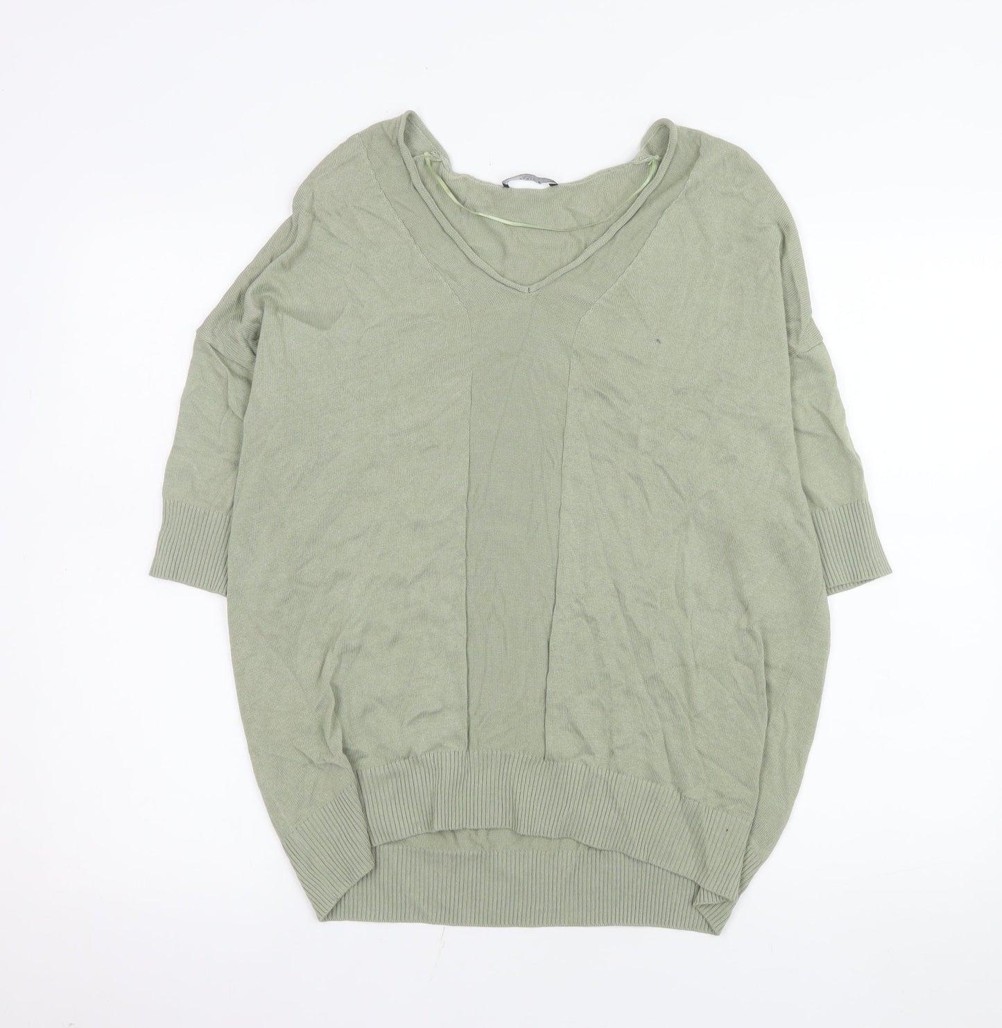 Womens UK Size One Size Parfois Green Basic Blouse