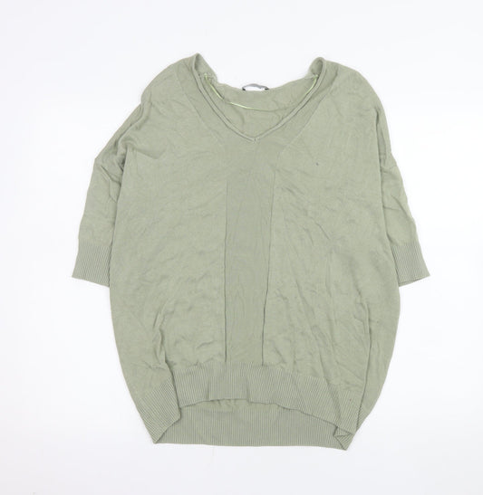Womens UK Size One Size Parfois Green Basic Blouse