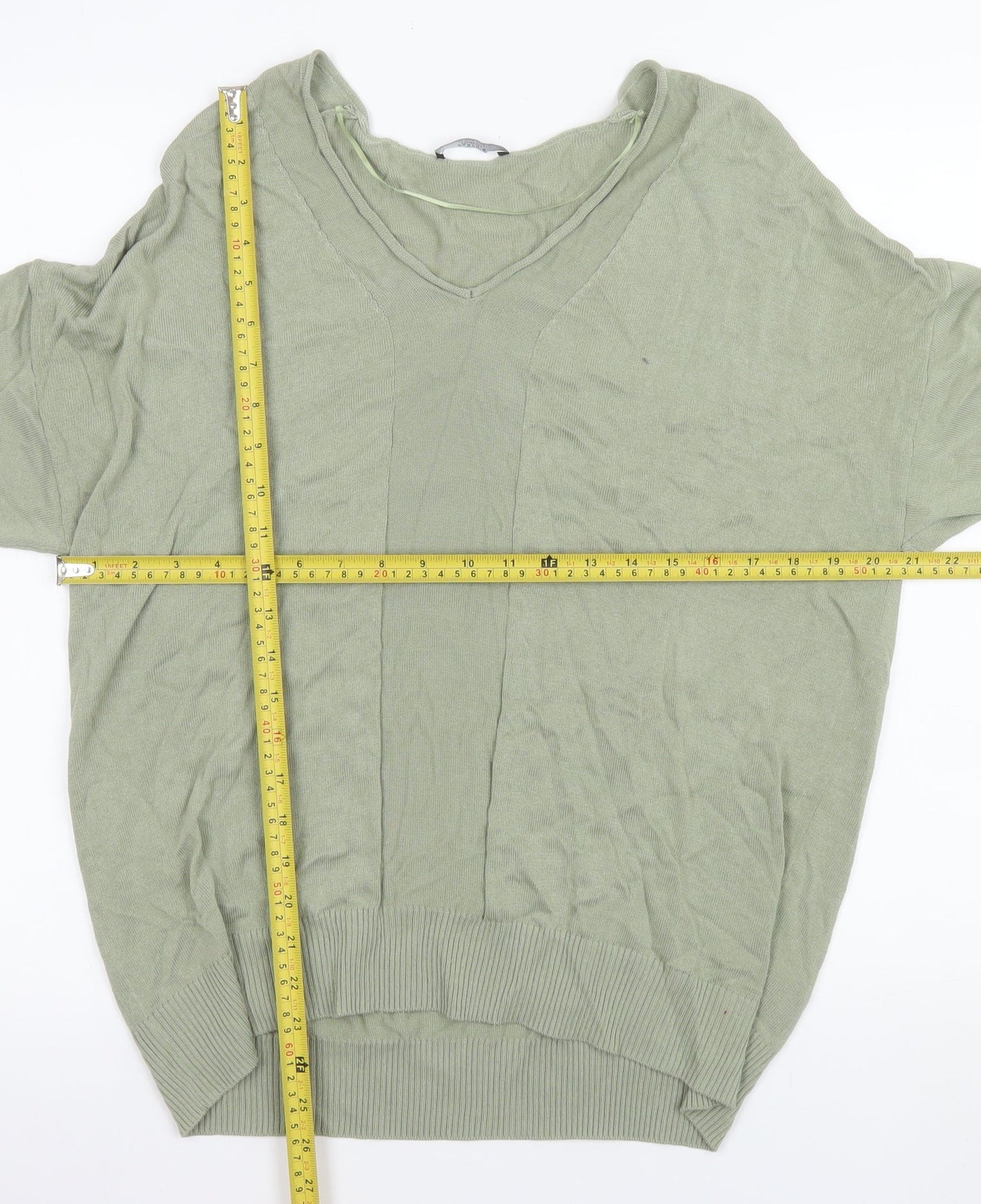 Womens UK Size One Size Parfois Green Basic Blouse