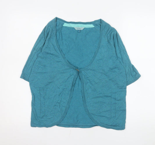Womens UK Size 14 Fat Face Blue Cardigan Jumper