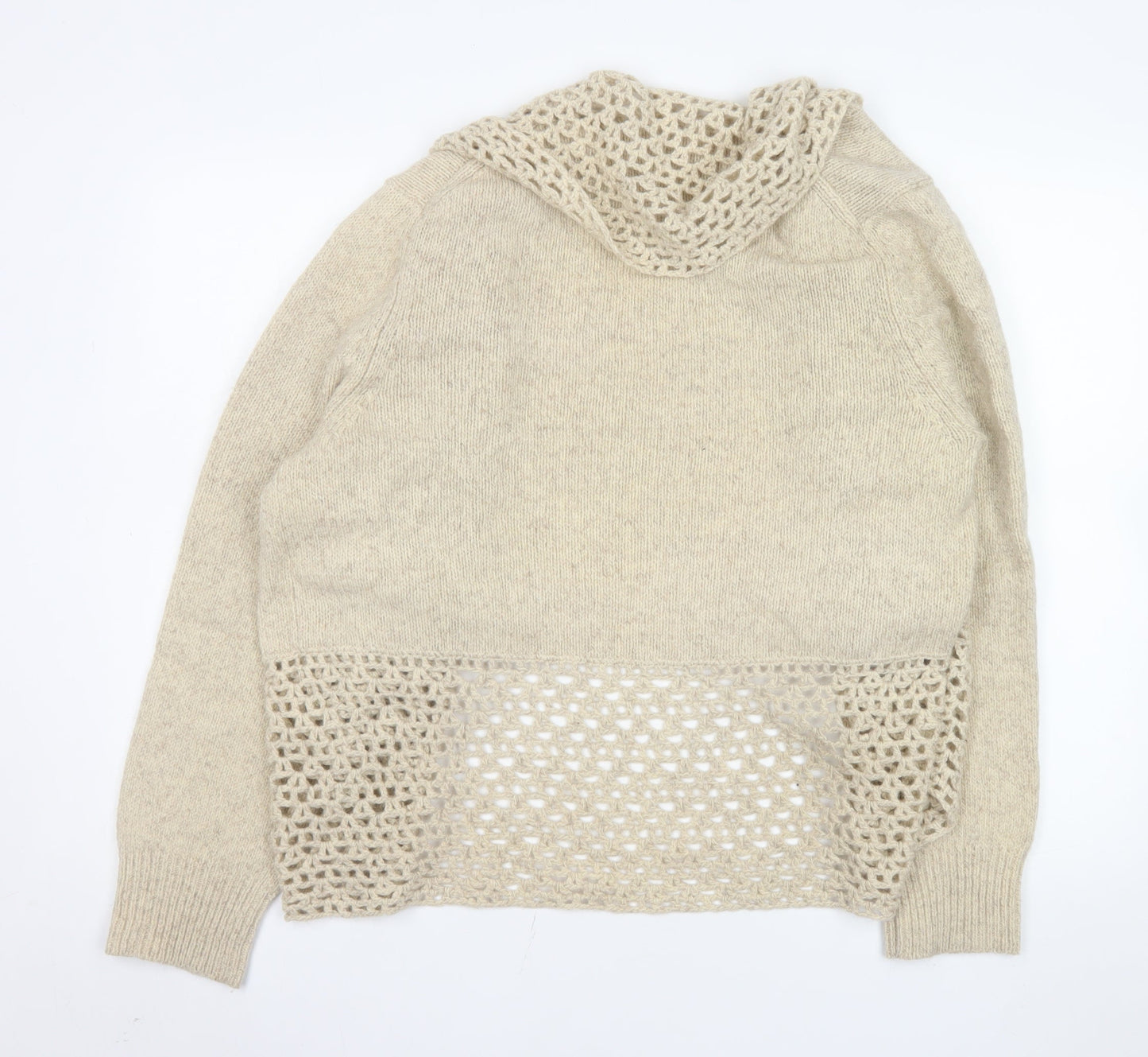 Womens UK Size 20 Wrap Beige Cardigan Jumper
