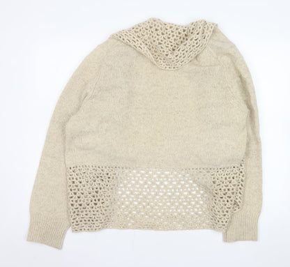 Womens UK Size 20 Wrap Beige Cardigan Jumper