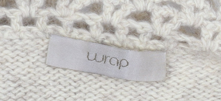 Womens UK Size 20 Wrap Beige Cardigan Jumper