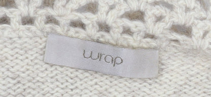 Womens UK Size 20 Wrap Beige Cardigan Jumper