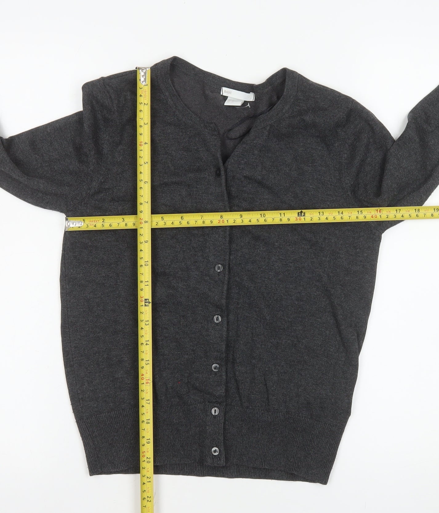 Womens UK Size S H&M Grey Cardigan Jumper