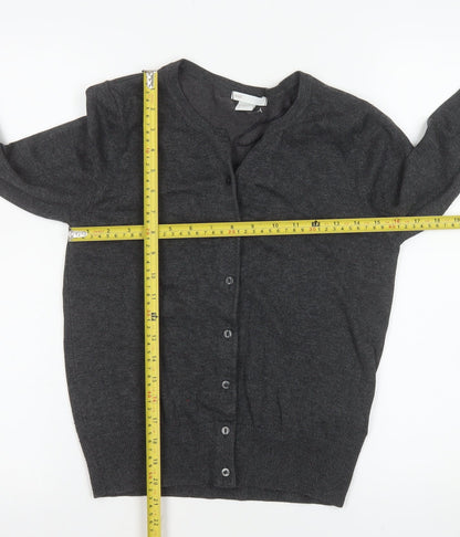 Womens UK Size S H&M Grey Cardigan Jumper