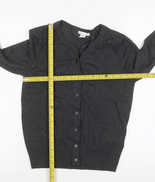 Womens UK Size S H&M Grey Cardigan Jumper