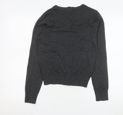 Womens UK Size S H&M Grey Cardigan Jumper