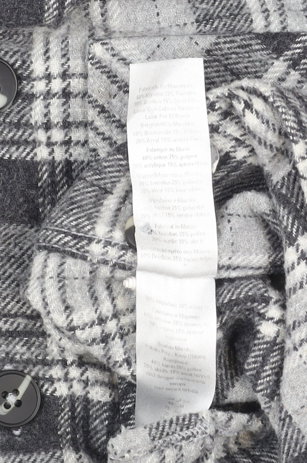 Next Men's Grey Checked Flannel Button-Up Shirt Size L