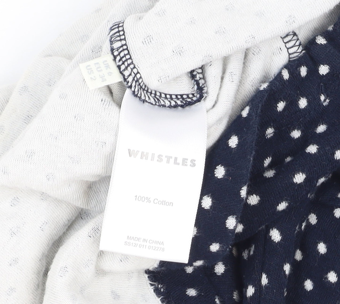 Womens UK Size 2 Whistles Blue Pullover Jumper