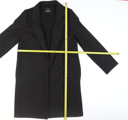Womens UK Size 12 Stradivarius Black Overcoat