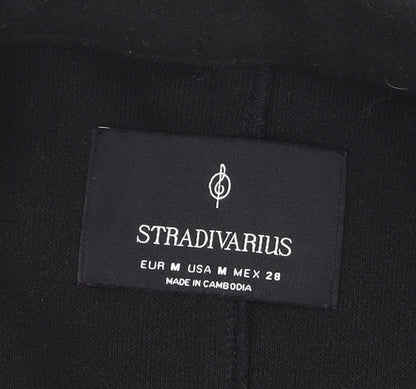 Womens UK Size 12 Stradivarius Black Overcoat