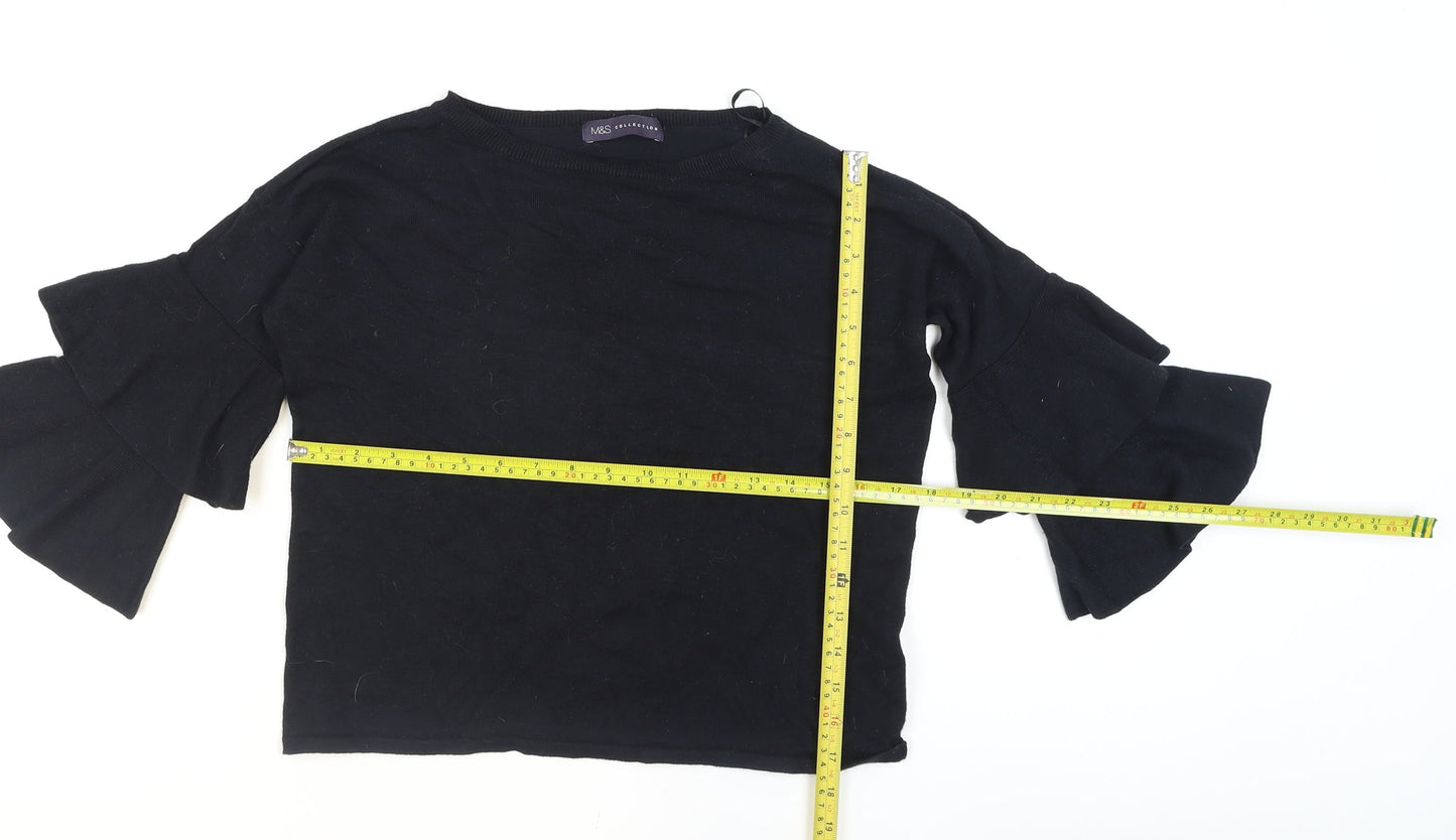Womens UK Size 12 Marks and Spencer Black Pullover Jumper