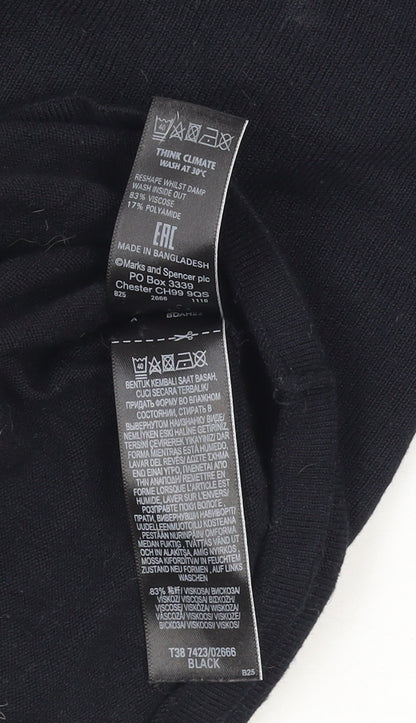 Womens UK Size 12 Marks and Spencer Black Pullover Jumper
