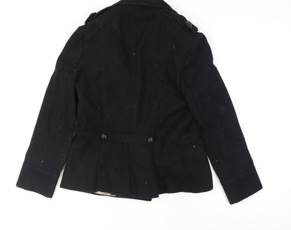 Womens UK Size 14 BiBA Black Pea Coat