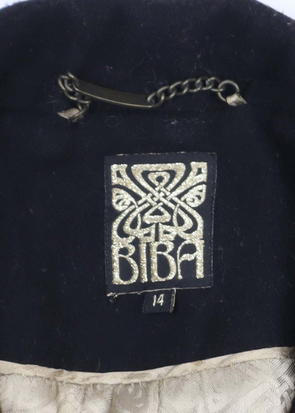 Womens UK Size 14 BiBA Black Pea Coat