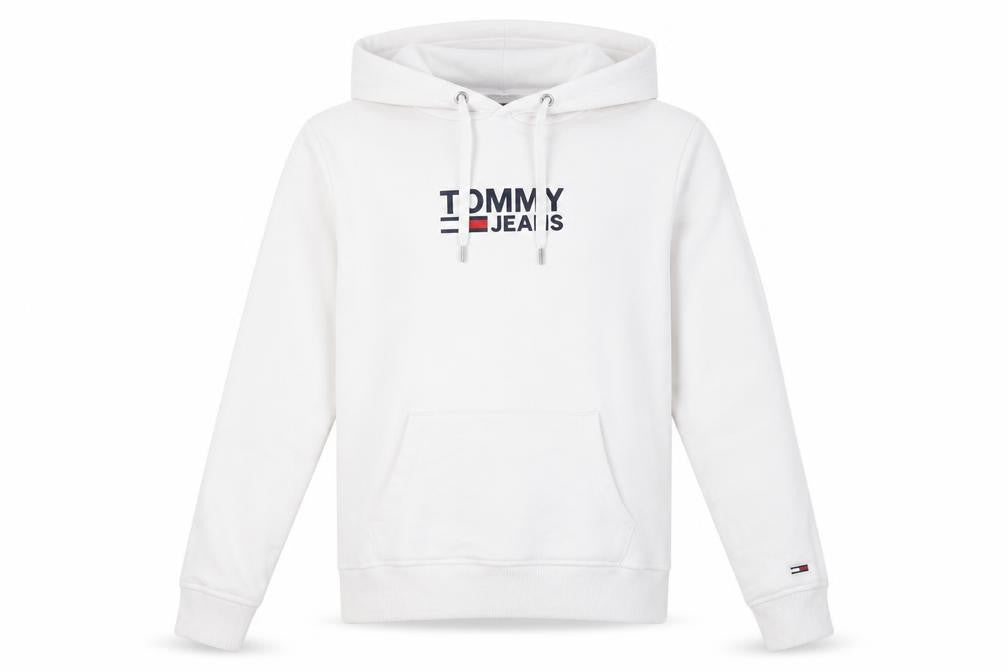 Mens UK Size XS Tommy Jeans White Pullover Hoodie