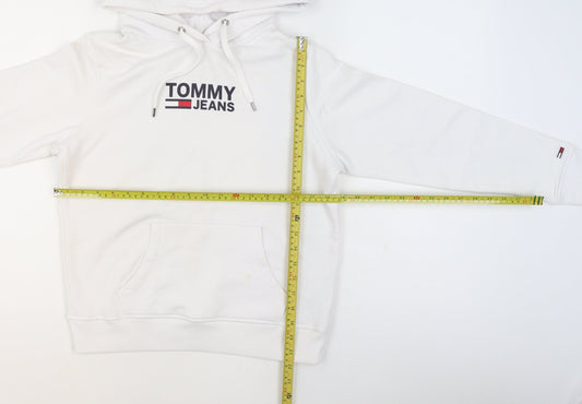 Mens UK Size XS Tommy Jeans White Pullover Hoodie