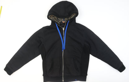 Dickies Men's Black Hooded Fleece Lined Full Zip Jacket Size M