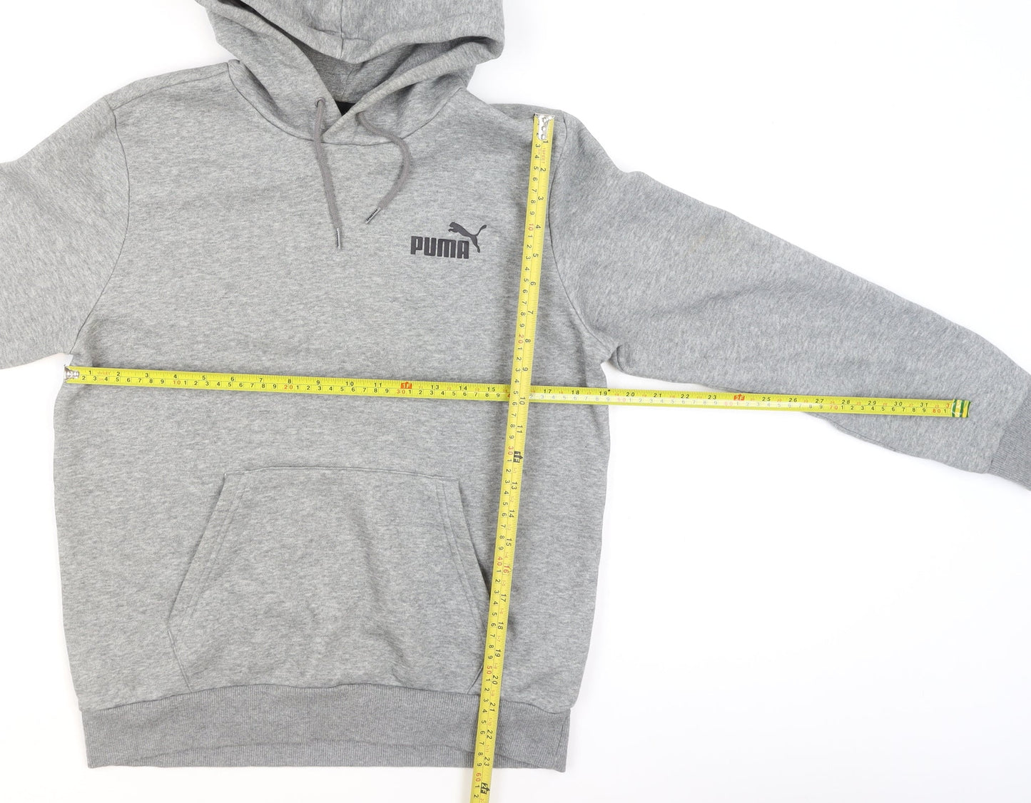 Mens UK Size S PUMA Grey Pullover Hoodie
