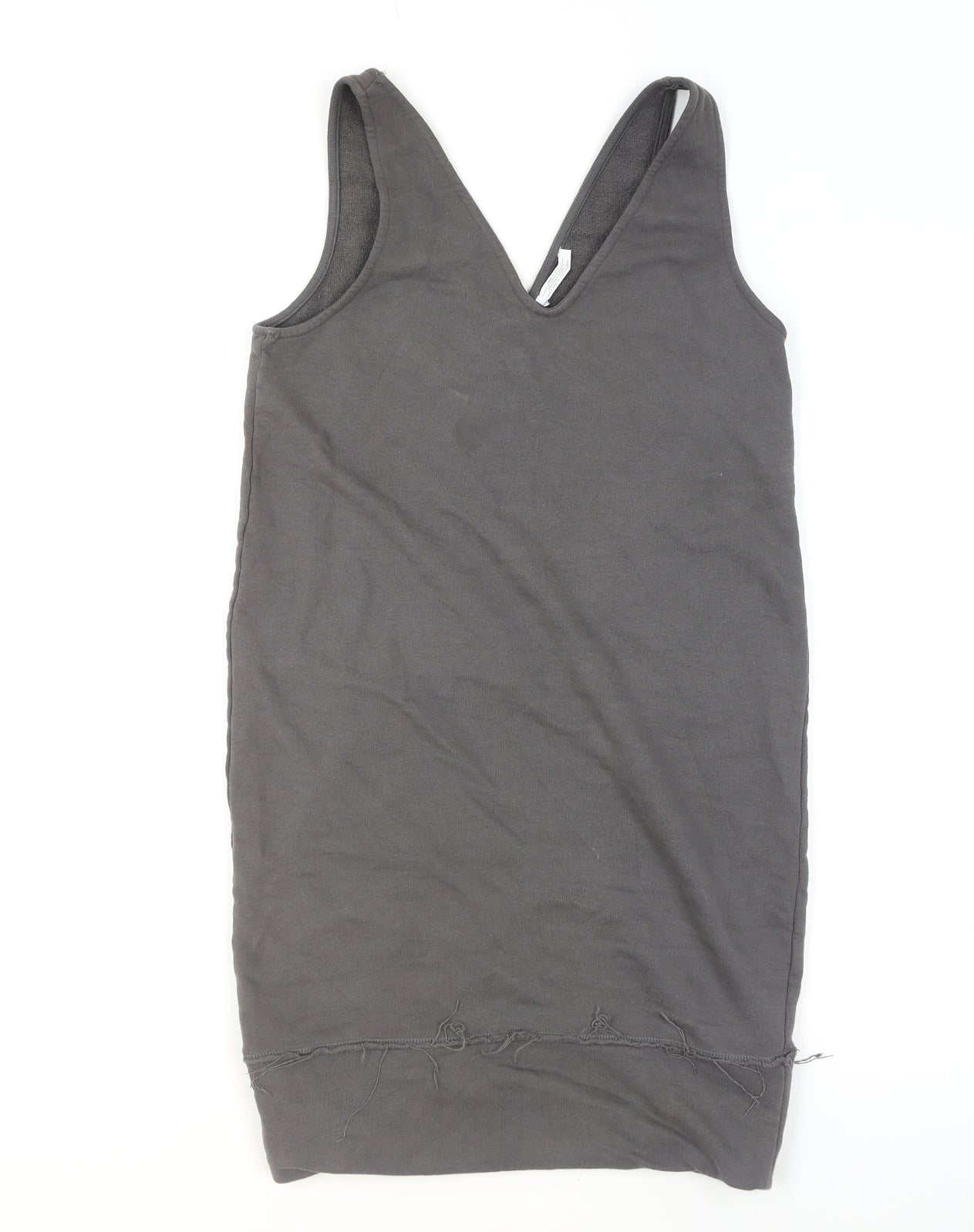 Womens UK Size S Zara Grey Basic Tank