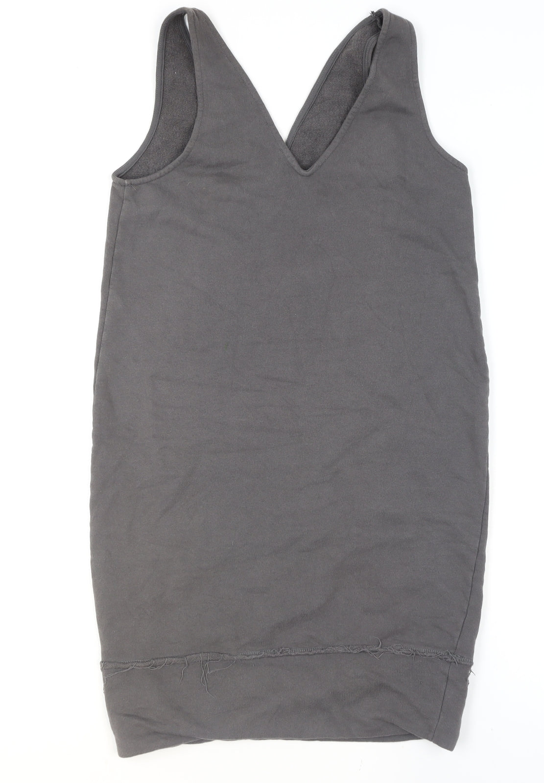 Womens UK Size S Zara Grey Basic Tank