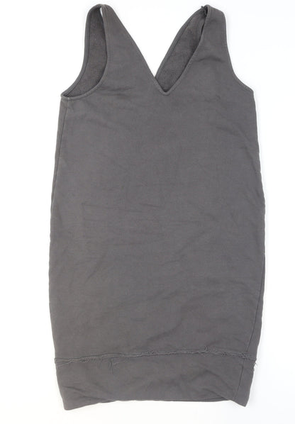 Womens UK Size S Zara Grey Basic Tank