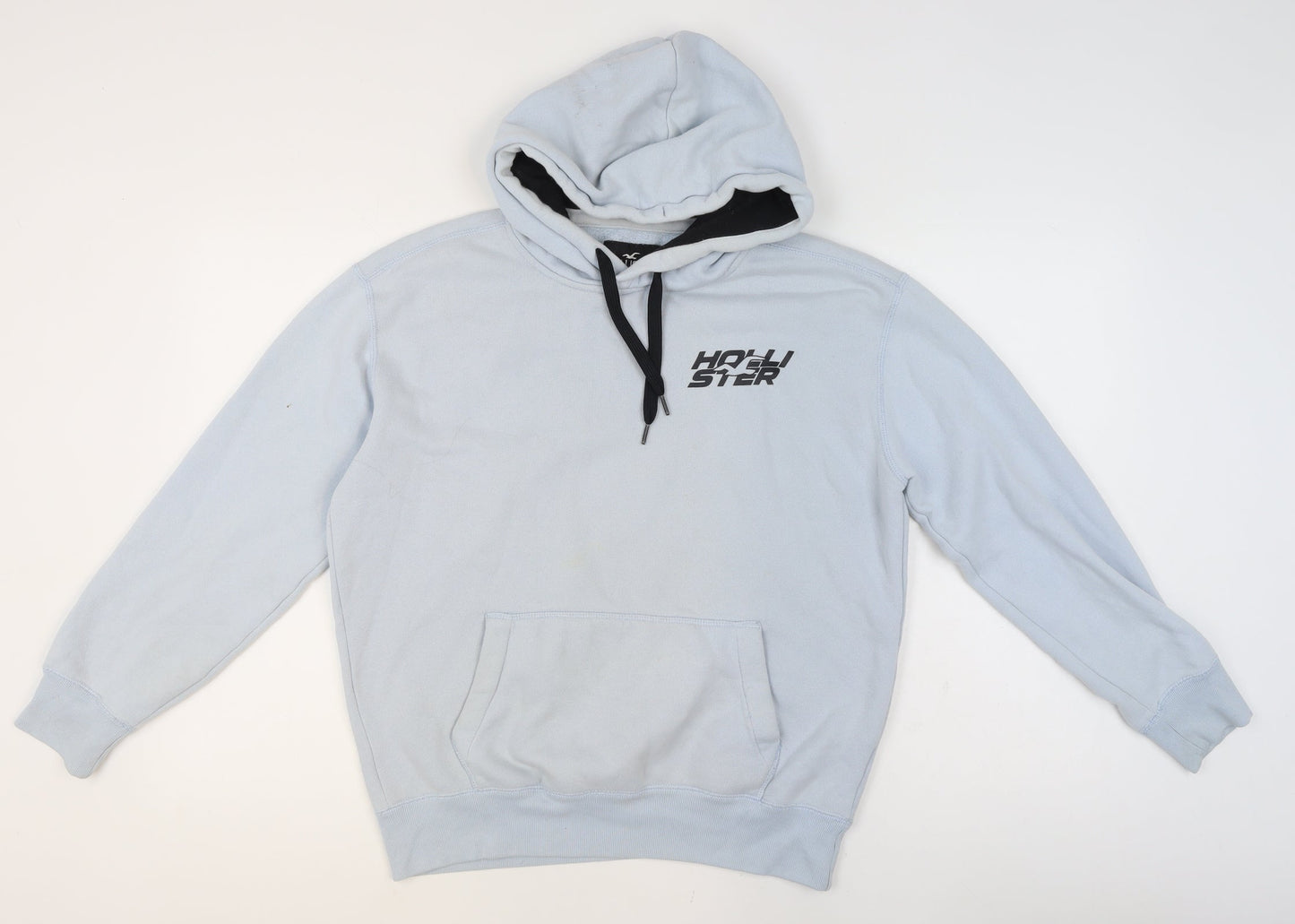 Mens UK Size M Hollister Blue Pullover Hoodie