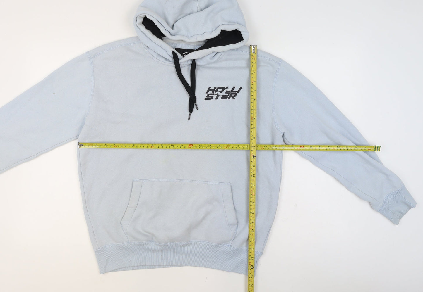 Mens UK Size M Hollister Blue Pullover Hoodie