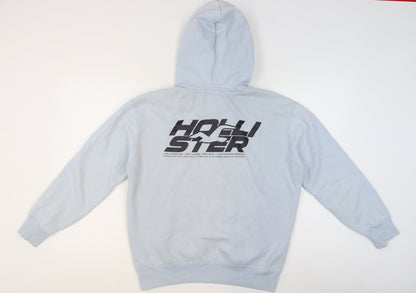 Mens UK Size M Hollister Blue Pullover Hoodie